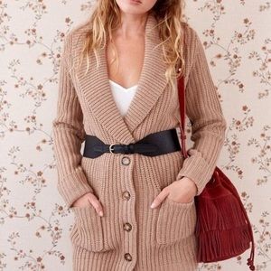 Sezane cowl neck cardigan, size 36, EUC!